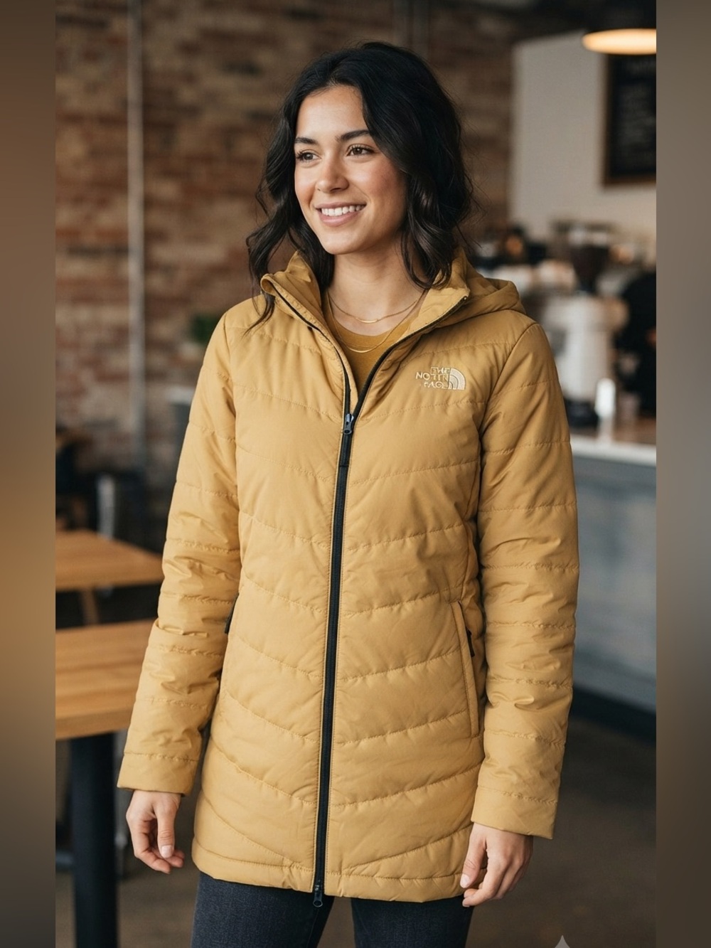 The North Face Tamburello Parka Antelope Tan Quilted Jacket Women’s Large
